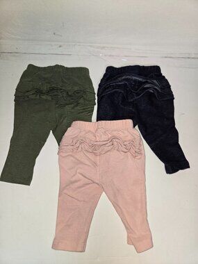 Old Navy Baby Girl Ruffle Leggings Bundle 0-3 Months